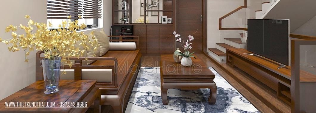  Thiết kế nội thất biệt thự Vinhomes Thăng Long Hà Nội trang nhã với phong cách Gỗ Việt